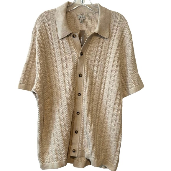 J. Crew Other - NWT J. Crew Men's Cotton Cable-knit Short-sleeve Cardigan Sweater in Size XL